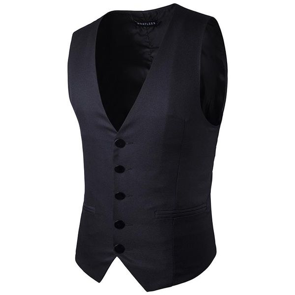 men's vests men suit vest classic v collar dress slim fit wedding party prom waistcoat mens business formal black gilet homme, Black;white
men's vests men suit vest classic v collar dress slim fit wedding party prom waistcoat mens business formal black gilet homme, Black;white