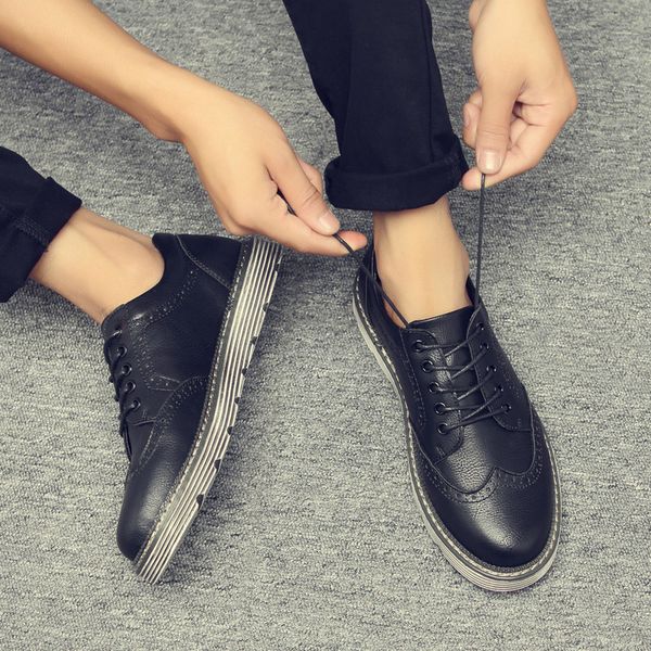 new brogue versatile mens shoes british men casual shoes trendy retro mens shoes one piece dropshipping, Black
new brogue versatile mens shoes british men casual shoes trendy retro mens shoes one piece dropshipping, Black