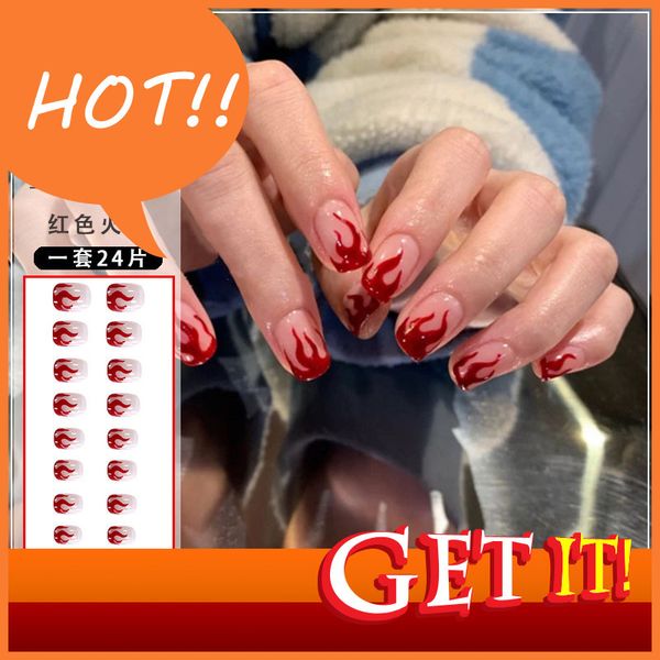 hand nail stylist decorated diy polish false nail removable paste finished net red wearable 6110 flame, Red;gold
hand nail stylist decorated diy polish false nail removable paste finished net red wearable 6110 flame, Red;gold
