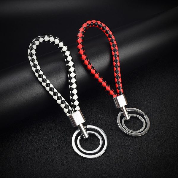 keychains double-loop high-end braided rope leather cord keychain key chain pendant car accessories simple design wholesale, Silver
keychains double-loop high-end braided rope leather cord keychain key chain pendant car accessories simple design wholesale, Silver