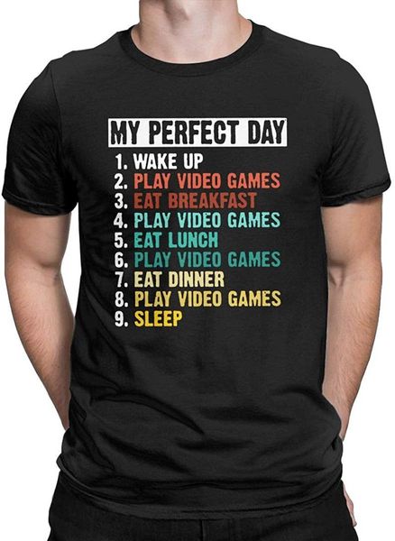 my perfect day funny t shirt video games gamer gift tees for men men's t-shirts, White;black
my perfect day funny t shirt video games gamer gift tees for men men's t-shirts, White;black