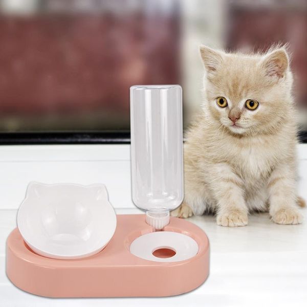 pet automatic feeder cat double bowl dish kitten feeding bowls dual-purpose with 500ml water dispenser bottle & feeders
pet automatic feeder cat double bowl dish kitten feeding bowls dual-purpose with 500ml water dispenser bottle & feeders