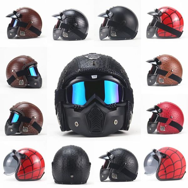 cycling caps & masks four seasons suitable for retro helmet handmade leather personality motorcycle 3/4 classic half, Black
cycling caps & masks four seasons suitable for retro helmet handmade leather personality motorcycle 3/4 classic half, Black