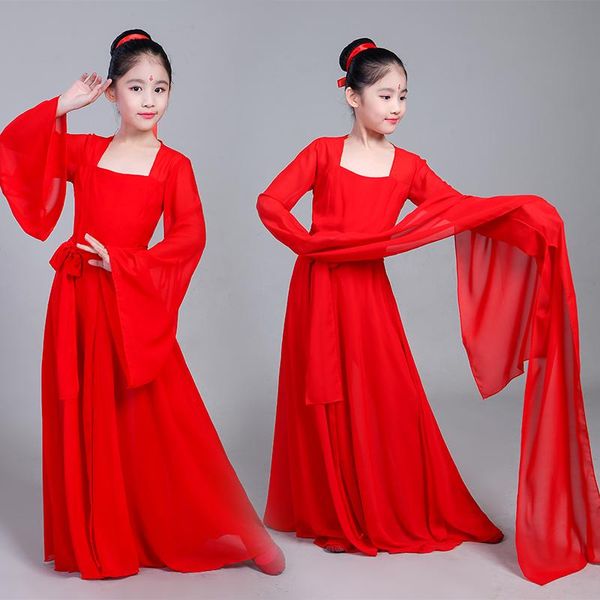 stage wear children's yangko dance costumes classical fairy clothes dress water sleeves hanfu national traditional, Black;red
stage wear children's yangko dance costumes classical fairy clothes dress water sleeves hanfu national traditional, Black;red