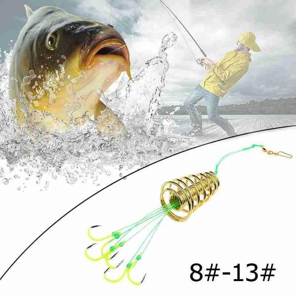 2pcs high carbon fishing hooks carp spherical feeder bomb proof hanging explosion hook tool spring anti-winding
2pcs high carbon fishing hooks carp spherical feeder bomb proof hanging explosion hook tool spring anti-winding