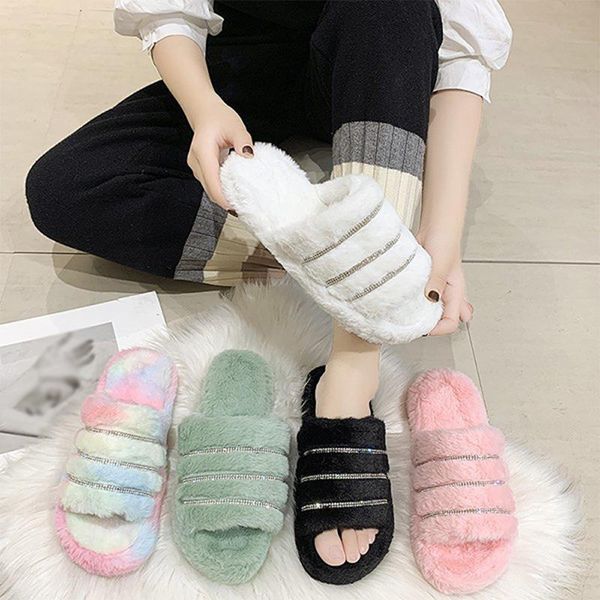 slippers women's plush crystal solid slip on slipper female flat open toe house shoes ladies' casual comfortable warm slides, Black
slippers women's plush crystal solid slip on slipper female flat open toe house shoes ladies' casual comfortable warm slides, Black