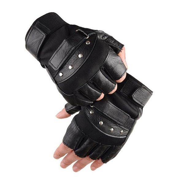 men' army military tactical half finger leather fitness gloves bike sport gym exercise men black rivets punk g135 211214, Blue;gray 
men' army military tactical half finger leather fitness gloves bike sport gym exercise men black rivets punk g135 211214, Blue;gray