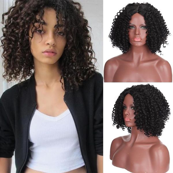 african 10 inch short hair wig ladies curly high density bangs synthetic temperature small wigs, Black
african 10 inch short hair wig ladies curly high density bangs synthetic temperature small wigs, Black