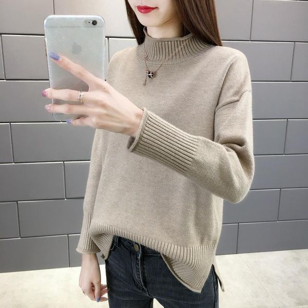 women's sweaters winter knitted sweater women 2021 autumn korean chic cashmere turtleneck long sleeve pullover female crocheted jumper, White;black
women's sweaters winter knitted sweater women 2021 autumn korean chic cashmere turtleneck long sleeve pullover female crocheted jumper, White;black