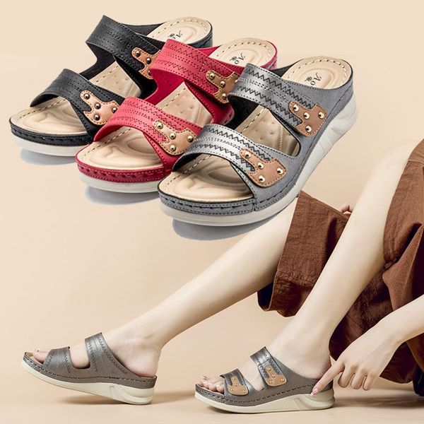 ladies slippers color matching shoes hollow wedges platform flat sole beach mules sandals party trend, Black
ladies slippers color matching shoes hollow wedges platform flat sole beach mules sandals party trend, Black