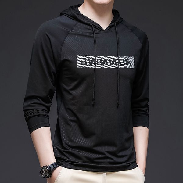and spring men's autumn sweater hooded long sve t-shirt pullover bottomed shirt fashion casual men's wear, Black
and spring men's autumn sweater hooded long sve t-shirt pullover bottomed shirt fashion casual men's wear, Black
