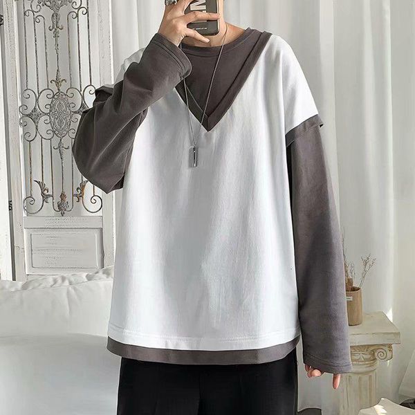 t-shirt men's korean version false two long sleeves outside wearing hoodie loose sweatshirts streetwear the price of recommend hoodies, Black
t-shirt men's korean version false two long sleeves outside wearing hoodie loose sweatshirts streetwear the price of recommend hoodies, Black