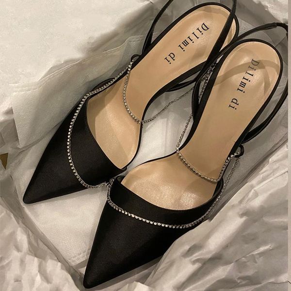 kmeioo classic jewel dress shoes woman back strap crystal sandals pointed toe high heels elegant wedding for women, Black
kmeioo classic jewel dress shoes woman back strap crystal sandals pointed toe high heels elegant wedding for women, Black