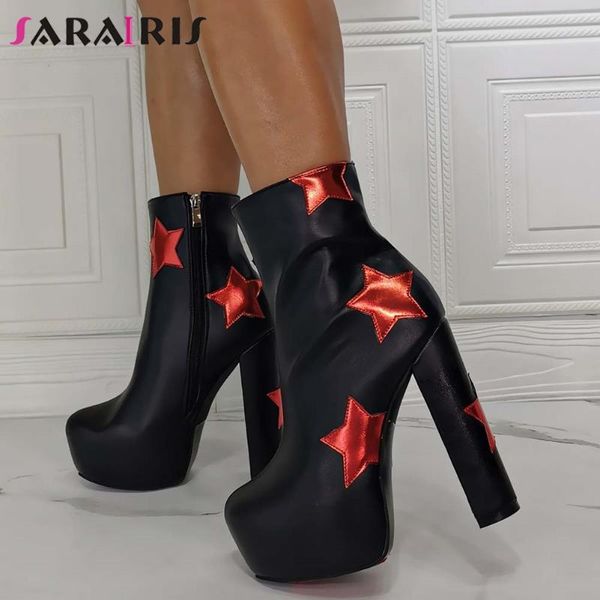 boots sarairis large size 36-43 ladies party fashion ankle women platform thick high heels zip star shoes woman, Black
boots sarairis large size 36-43 ladies party fashion ankle women platform thick high heels zip star shoes woman, Black