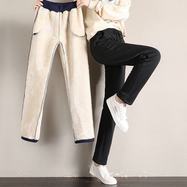 autumn sweatpants women plus velvet warm casual joggers women pants winter cashmere trousers female lamb straight pants 2pcs, Black;white
autumn sweatpants women plus velvet warm casual joggers women pants winter cashmere trousers female lamb straight pants 2pcs, Black;white