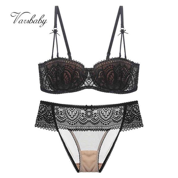 varsbaby 2pcs women half cup ultra-thin lace bra+panty underwear set, Red;black
varsbaby 2pcs women half cup ultra-thin lace bra+panty underwear set, Red;black