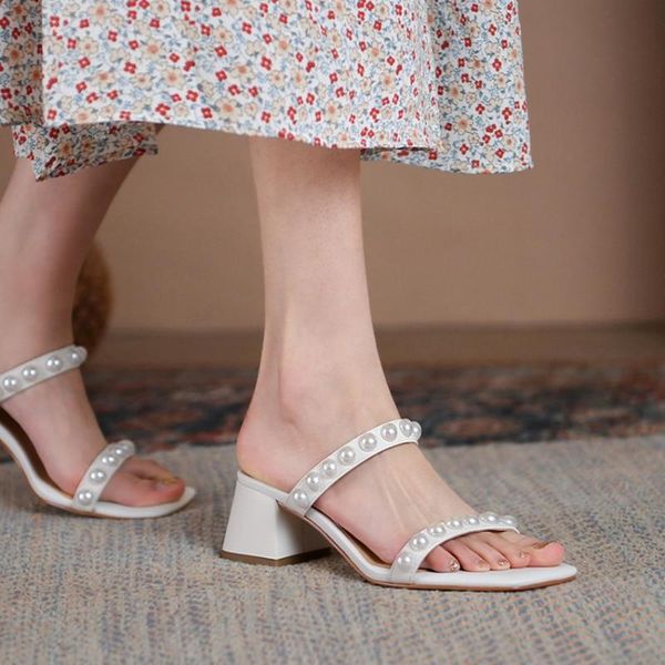 slippers ochanmeb size 34-39 women's natural full grain leather slipper woman chunky heels pearls beach sandals party shoe beige nude, Black
slippers ochanmeb size 34-39 women's natural full grain leather slipper woman chunky heels pearls beach sandals party shoe beige nude, Black