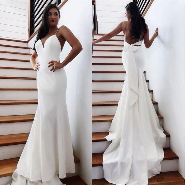 other wedding dresses simple mermaid 2021 robe de mariée summer beach gowns backless satin bridal1, White
other wedding dresses simple mermaid 2021 robe de mariée summer beach gowns backless satin bridal1, White