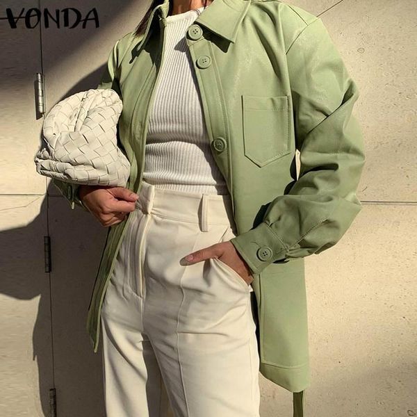 women's jackets women 2021 autumn midi coat spring long sleeve lapel neck windbreakers outerwear veste femme oversized, Black;brown
women's jackets women 2021 autumn midi coat spring long sleeve lapel neck windbreakers outerwear veste femme oversized, Black;brown