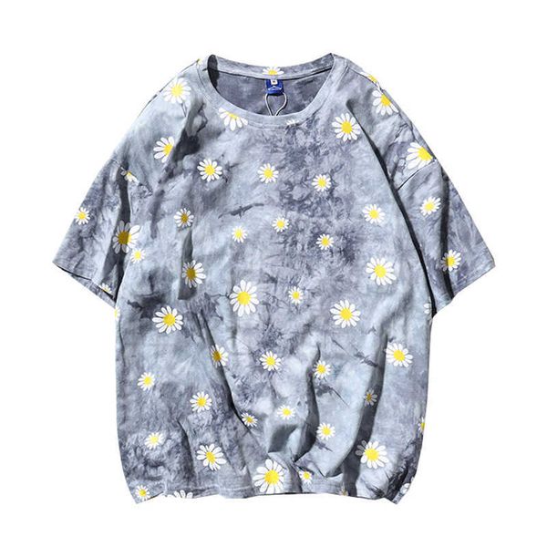 perhaps u women pink gray blue black dyeing floral print little daisies o-neck tees oversize t-shirt casual female summer b0787 210529, White
perhaps u women pink gray blue black dyeing floral print little daisies o-neck tees oversize t-shirt casual female summer b0787 210529, White