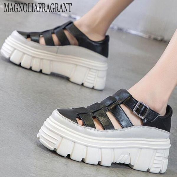 dress shoes fashion platform sandals women summer buckle genuine leather zapatos mujer wedges daddy hy719, Black
dress shoes fashion platform sandals women summer buckle genuine leather zapatos mujer wedges daddy hy719, Black