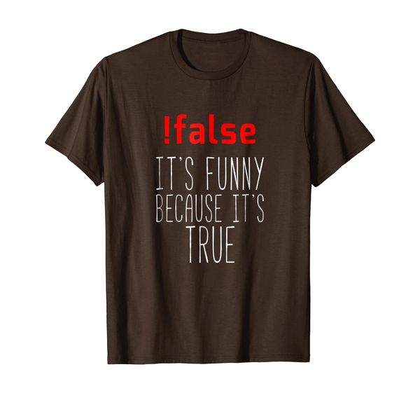 funny programmer t-shirt - false true programming tee, White;black