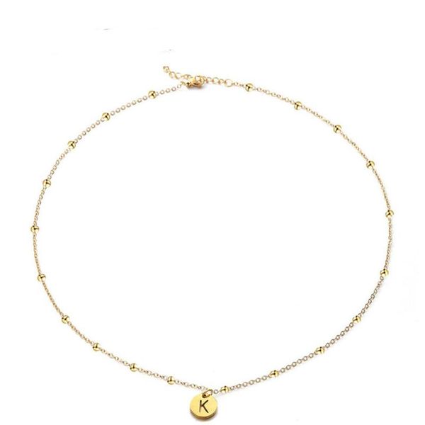 pendant necklaces stainless steel a-z initial letter for women beads chain round coin alphabet choker collar lyrics jewelry, Silver
pendant necklaces stainless steel a-z initial letter for women beads chain round coin alphabet choker collar lyrics jewelry, Silver