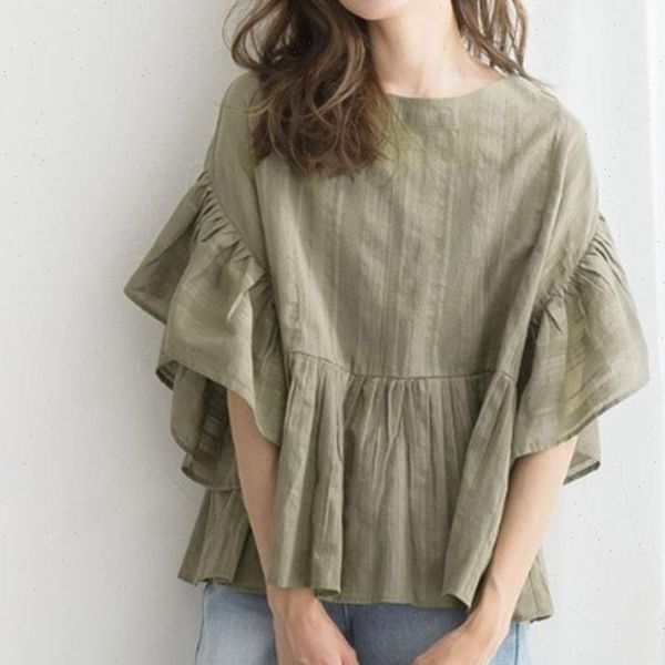autumn casual all women shirts match retro harajuku style lotus leaf sleeve round neck shirt loose pullover blouses, White
autumn casual all women shirts match retro harajuku style lotus leaf sleeve round neck shirt loose pullover blouses, White
