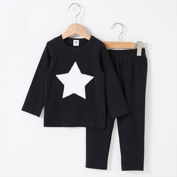 children clothes 2pcs set ribbed kids boy girls round neck long pants heart star patches suit, White
children clothes 2pcs set ribbed kids boy girls round neck long pants heart star patches suit, White