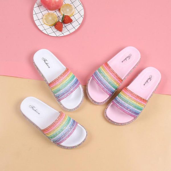 slippers rainbow bling for girls summer non-slip soft beach ladies slides flats shoes home women slipper outdoor footwear sandal, Black
slippers rainbow bling for girls summer non-slip soft beach ladies slides flats shoes home women slipper outdoor footwear sandal, Black