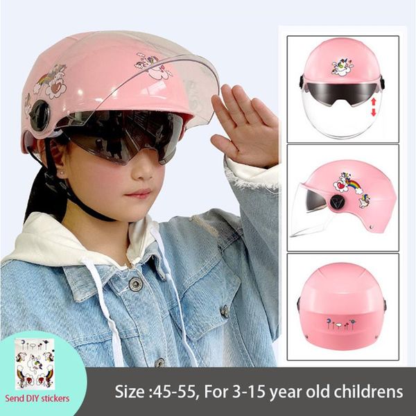 motorcycle helmets children helmet scooter crash boy girl cute summer sun protection electric bike dual lens cascos safety
motorcycle helmets children helmet scooter crash boy girl cute summer sun protection electric bike dual lens cascos safety