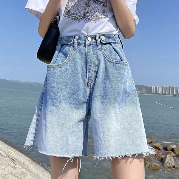 women's jeans five-point gradient color loose slim high waist wide leg pants korean version of the female summer 2021, Blue
women's jeans five-point gradient color loose slim high waist wide leg pants korean version of the female summer 2021, Blue