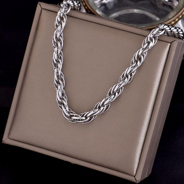 chains 316l stainless steel fadeless twist chain men's and women's necklace pendant tag army accessories naked collarbone, Silver
chains 316l stainless steel fadeless twist chain men's and women's necklace pendant tag army accessories naked collarbone, Silver