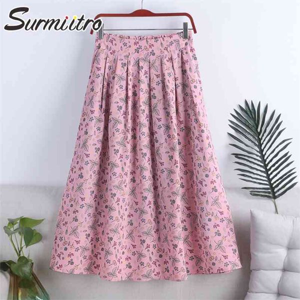 cotton summer midi skirts women korean style pink floral print aesthetic high waist long pleated skirt female 210421, Black
cotton summer midi skirts women korean style pink floral print aesthetic high waist long pleated skirt female 210421, Black