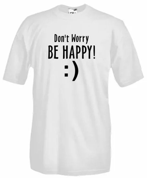 j83 mesh do not worry be happy, emotional t-shirt, White;black
j83 mesh do not worry be happy, emotional t-shirt, White;black