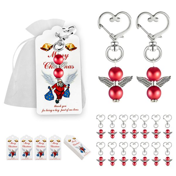 20 /sets angel design keychains charm with angels pearl key chain white gift bags for christmas party wedding favor, Silver
20 /sets angel design keychains charm with angels pearl key chain white gift bags for christmas party wedding favor, Silver