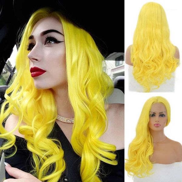 yellow wigs long loose wave side part synthetic lace front wig for women heat resistant fiber natural hairline woman hair1, Black
yellow wigs long loose wave side part synthetic lace front wig for women heat resistant fiber natural hairline woman hair1, Black