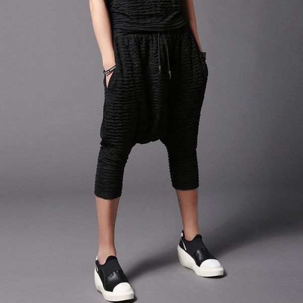 men's pants men nightclub vintage trousers elastic harem hip hop punk mens singer stage costume pleated baggy joggers, Black
men's pants men nightclub vintage trousers elastic harem hip hop punk mens singer stage costume pleated baggy joggers, Black