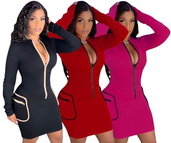 casual dresses 2021 autumn woman dress long sleeves deep v-neck zipper skinny slim solid color wrap hip wholesale item for women, Black;gray
casual dresses 2021 autumn woman dress long sleeves deep v-neck zipper skinny slim solid color wrap hip wholesale item for women, Black;gray