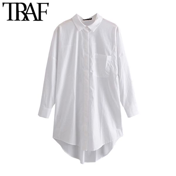 traf women fashion with pockets oversized poplin asymmetry blouses vintage long sleeve button-up female shirts chic 210415, White
traf women fashion with pockets oversized poplin asymmetry blouses vintage long sleeve button-up female shirts chic 210415, White