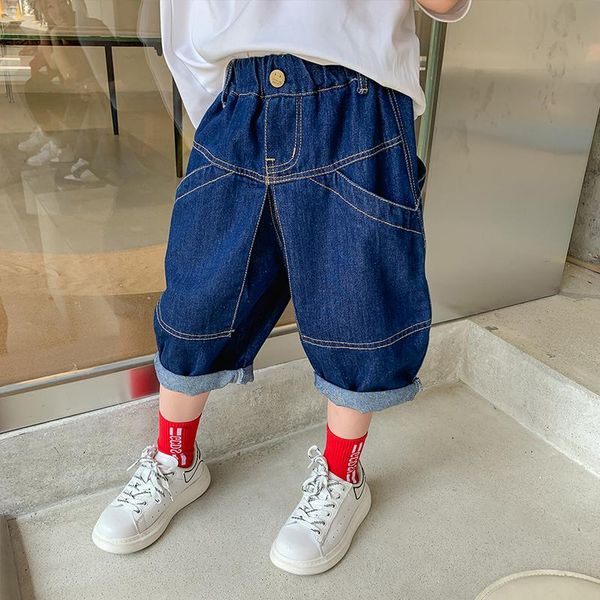 children's jeans baby boys handsome thin cropped pants summer 2021 fashion style for older children, Blue
children's jeans baby boys handsome thin cropped pants summer 2021 fashion style for older children, Blue