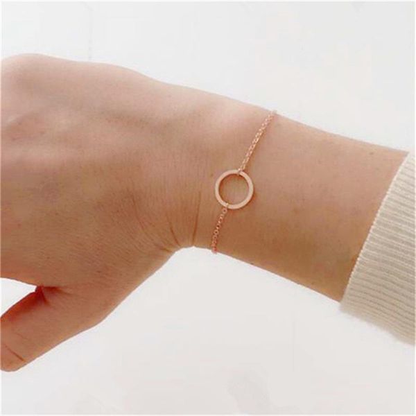 link, chain 2021 fashion simple open circle bracelet round geometric charms jewelry for women, Black
link, chain 2021 fashion simple open circle bracelet round geometric charms jewelry for women, Black