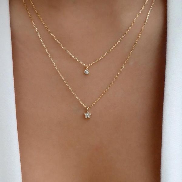 chains jacoso choker multilayered necklaces simple summer western design for women crystal bead star pendants link jewelry gold plated, Silver
chains jacoso choker multilayered necklaces simple summer western design for women crystal bead star pendants link jewelry gold plated, Silver