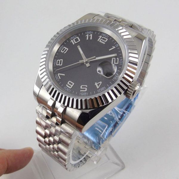 wristwatches 40mm black sterile dial sapphire glass jubilee date 21 jewels miyota 8215 coin bezel automatic men's wristwatch, Slivery;brown
wristwatches 40mm black sterile dial sapphire glass jubilee date 21 jewels miyota 8215 coin bezel automatic men's wristwatch, Slivery;brown