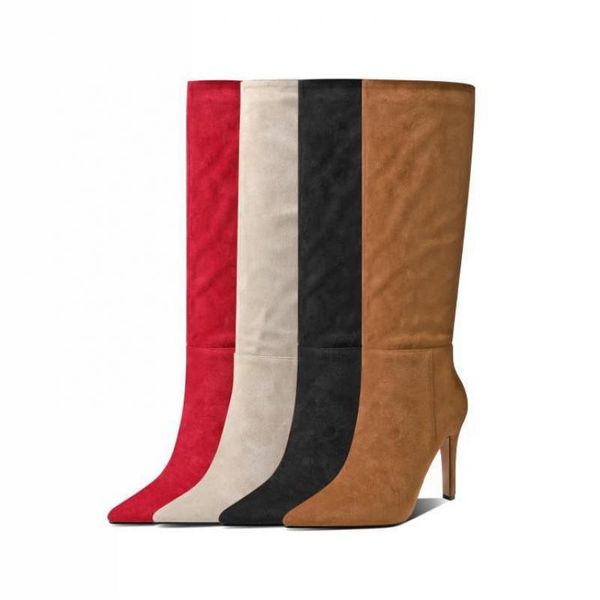 boots women suede 2021 autumn knee high pointed toe thin heels slip-on short plush fashion shoes botas, Black
boots women suede 2021 autumn knee high pointed toe thin heels slip-on short plush fashion shoes botas, Black