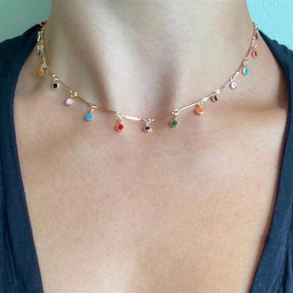 chokers gold rainbow multicoloured necklace adjustable boho choker colourful stone chain women jewelry bridesmaid gift, Golden;silver
chokers gold rainbow multicoloured necklace adjustable boho choker colourful stone chain women jewelry bridesmaid gift, Golden;silver
