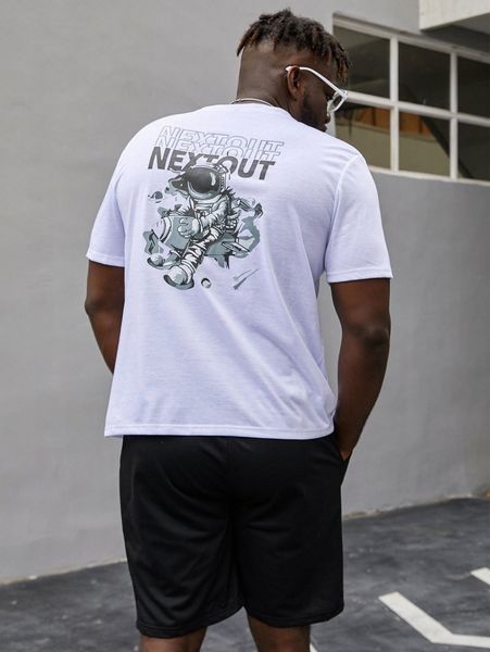 extended sizes men letter and astronaut print tee & star print shorts b5kv#, Gray
extended sizes men letter and astronaut print tee & star print shorts b5kv#, Gray