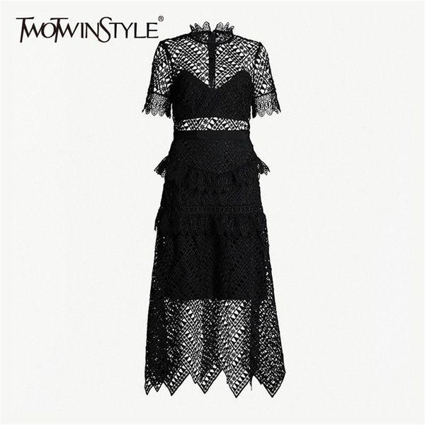 hollow out dresses women stand collar short sleeve high waist perspective dress female spring elegant fashion 210520, Black;gray
hollow out dresses women stand collar short sleeve high waist perspective dress female spring elegant fashion 210520, Black;gray