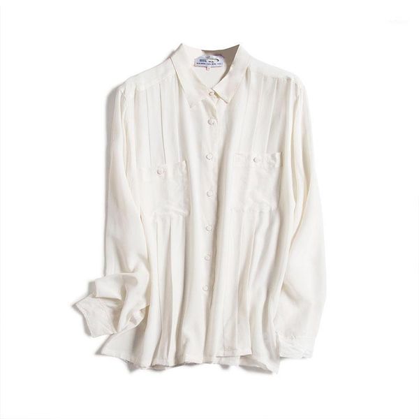 women's blouses & shirts ladies chiffon natural silk white pockets office blouse long cardigan women summer for blusas femininas verao
women's blouses & shirts ladies chiffon natural silk white pockets office blouse long cardigan women summer for blusas femininas verao