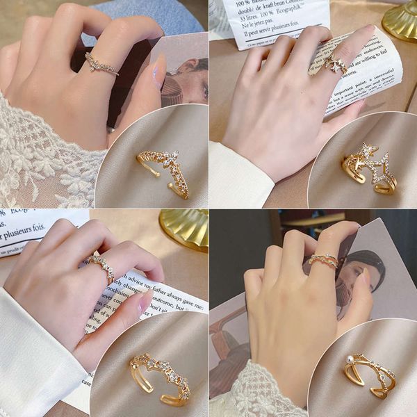 korean temperament zircon pearl women's niche design simple fashion personality open index finger ring, Black
korean temperament zircon pearl women's niche design simple fashion personality open index finger ring, Black